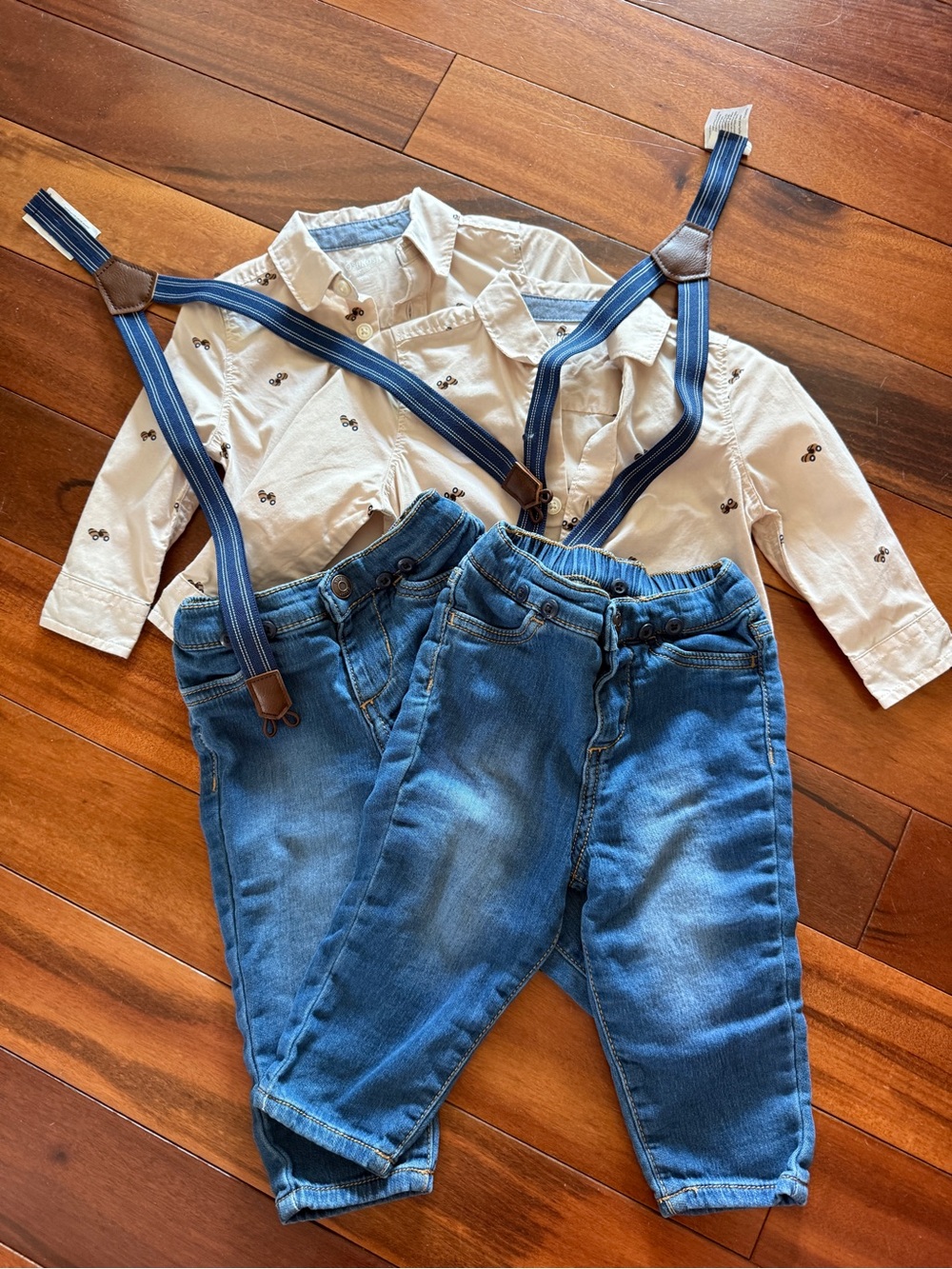 9M OshKosh Jeans and Button Down Shirt Outfit